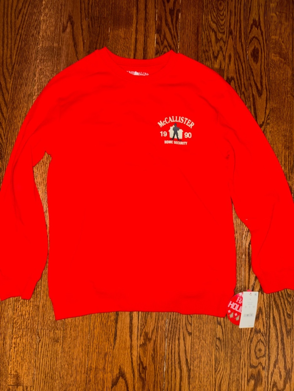 McCallister Red Kids' Crewneck Sweatshirt with Chest Logo